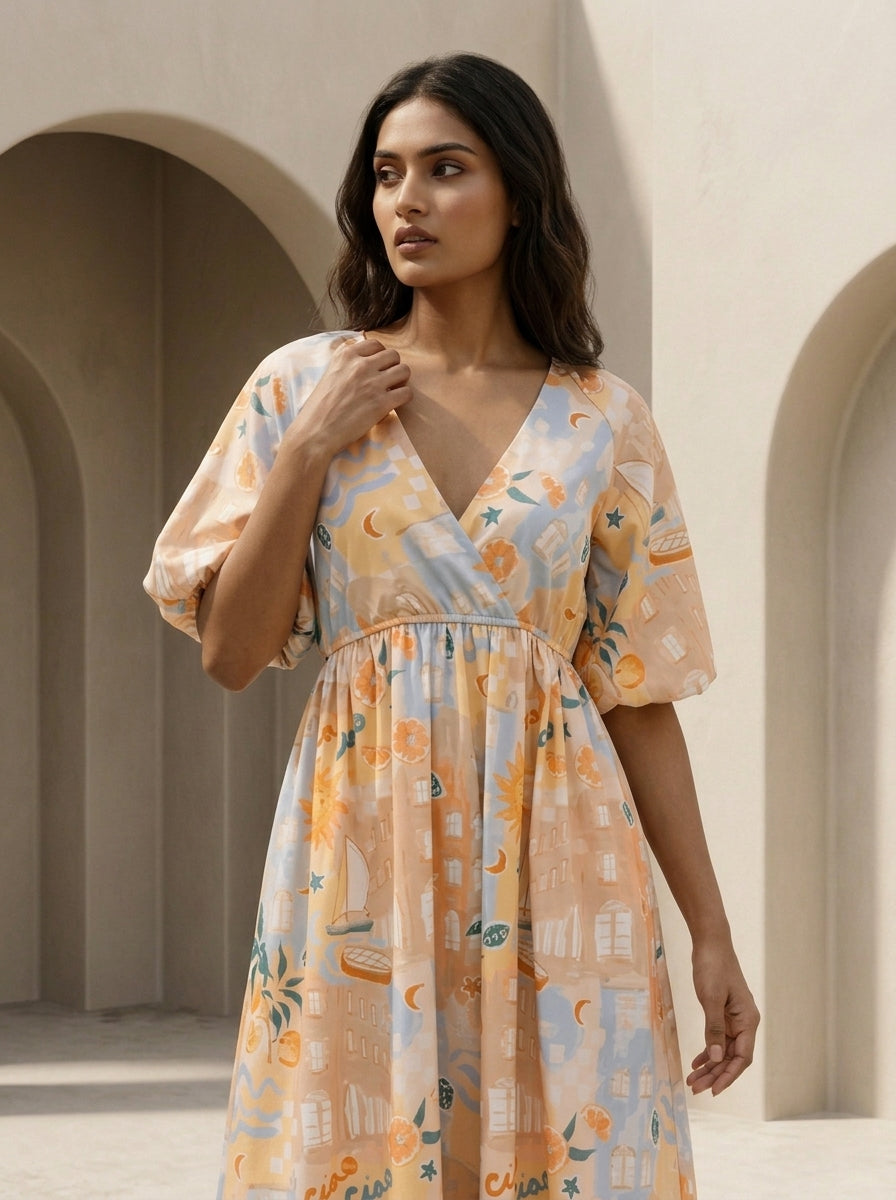Positano Tie-Strap Maxi