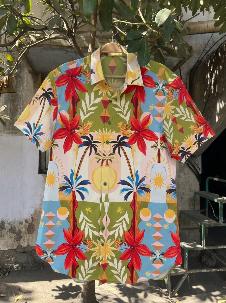 Tropical Print Couple Set
